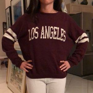 Los Angeles Maroon sweater